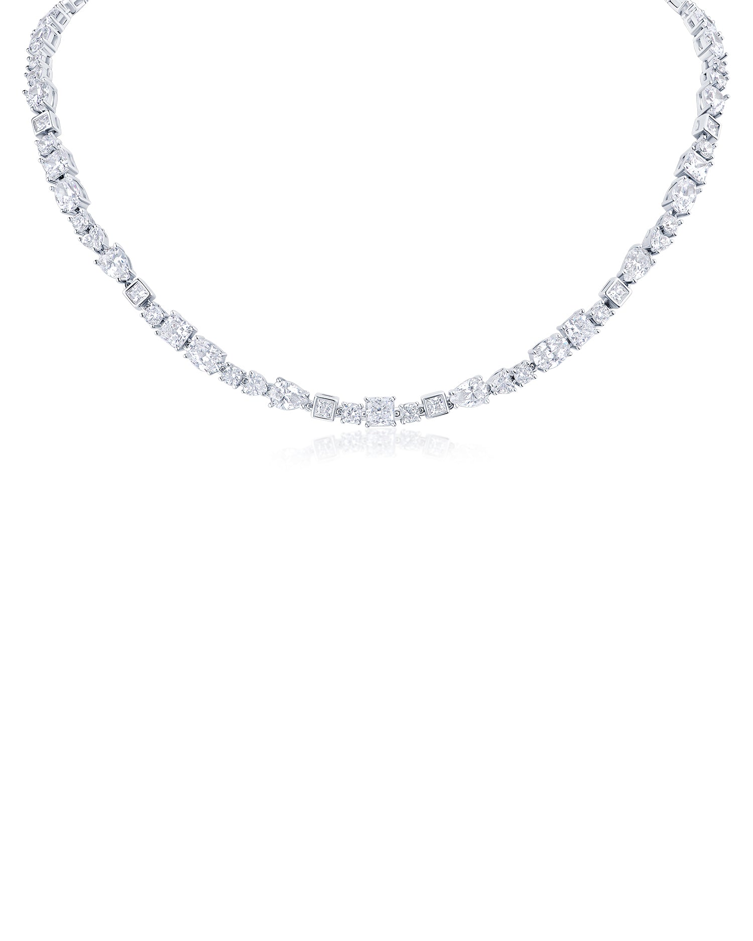 Multi Shape CZ Necklace