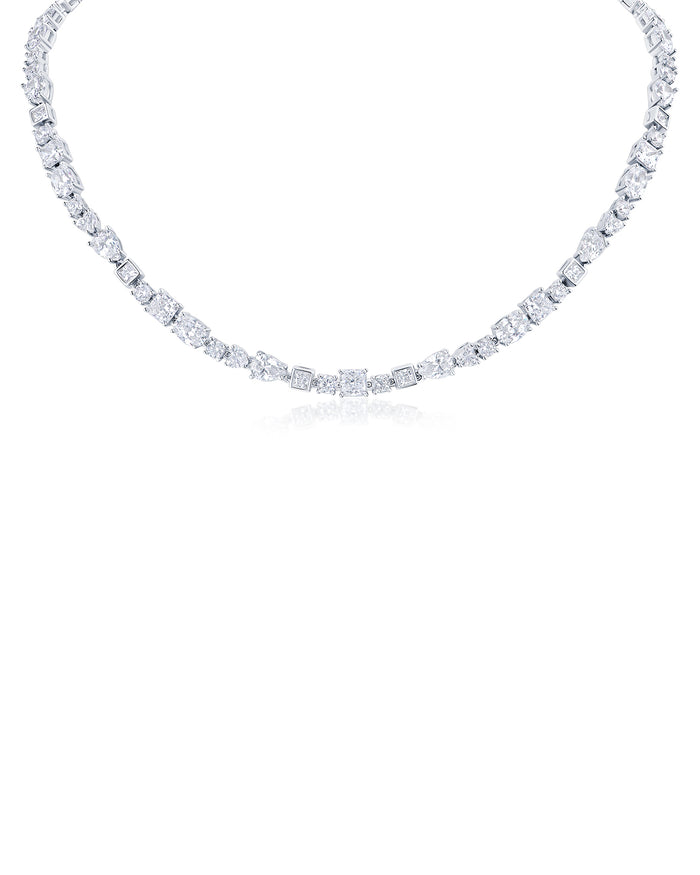 Multi Shape CZ Necklace