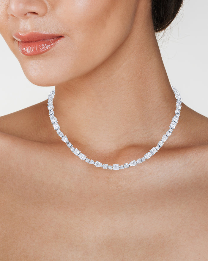 Multi Shape CZ Necklace