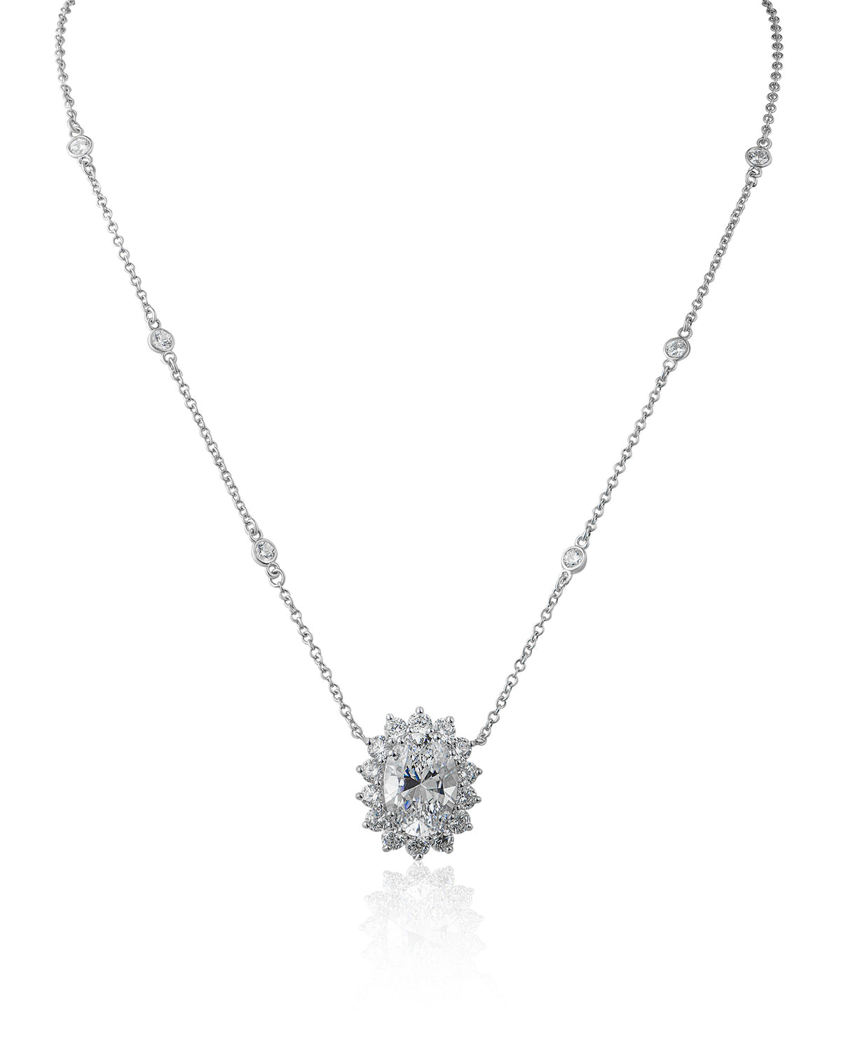 Starburst CZ Pendant Necklace
