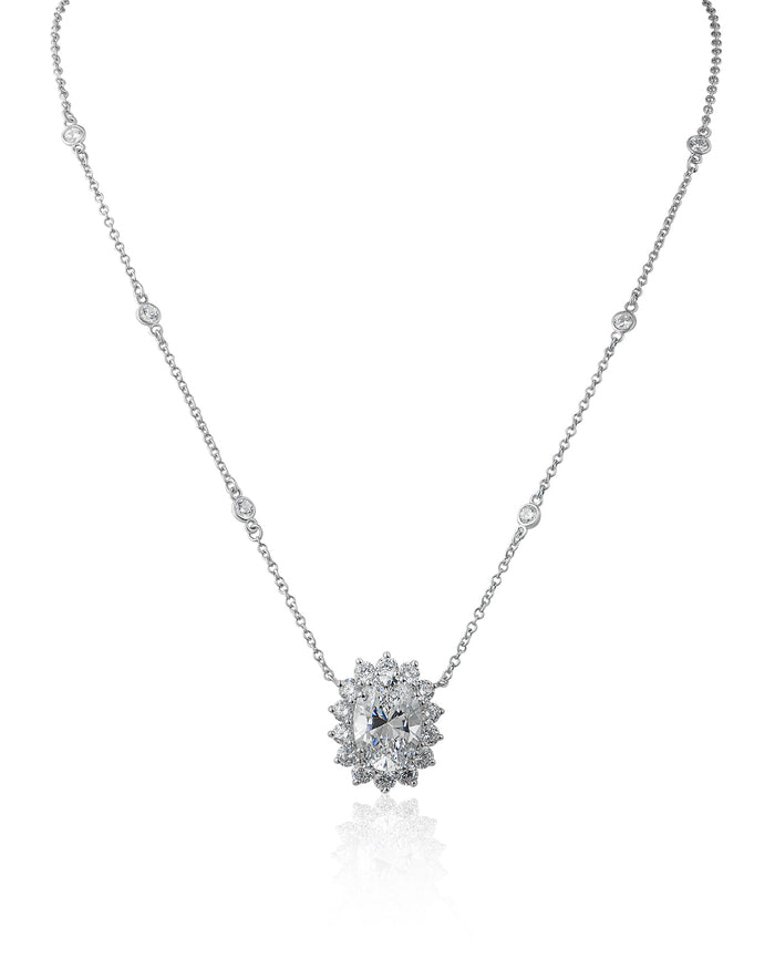 Starburst CZ Pendant Necklace