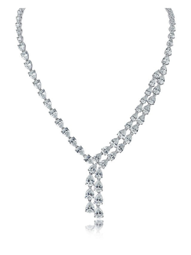 Double Strand Pear Necklace