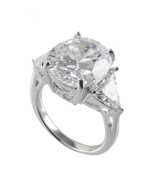 Oval CZ Ring