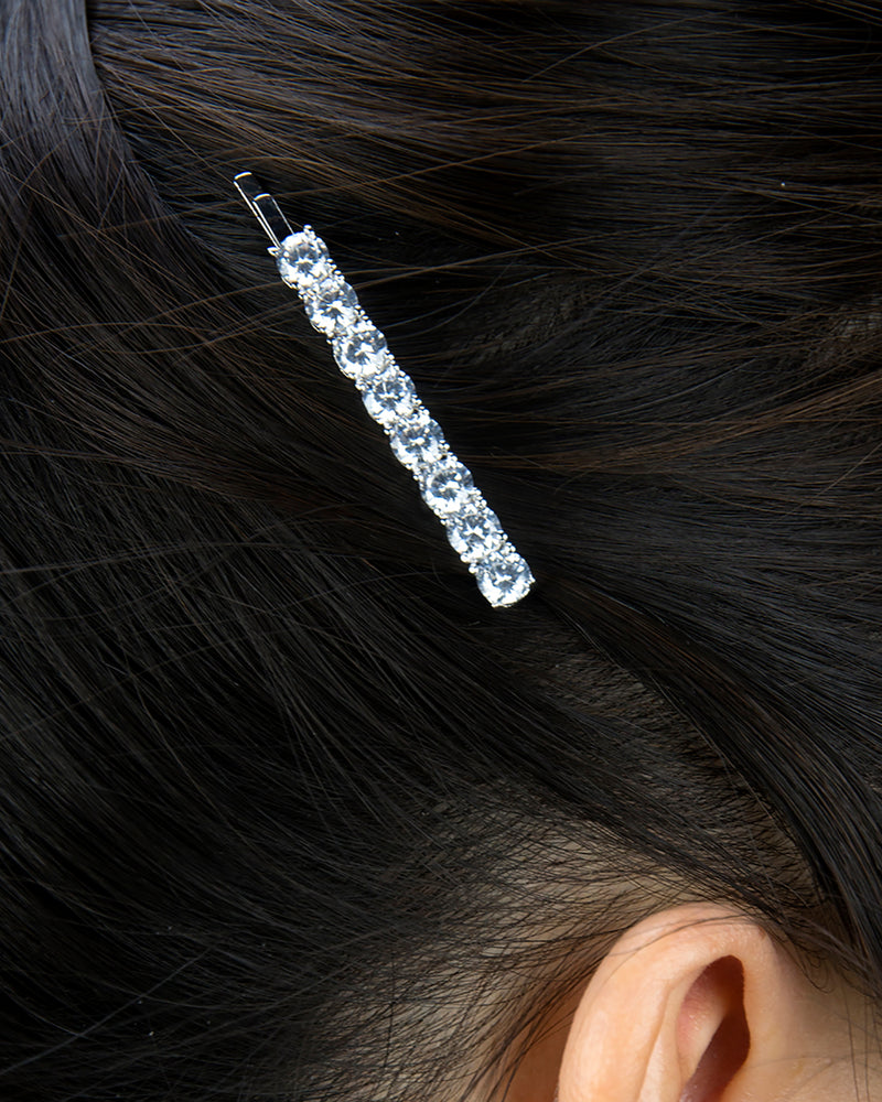 Round CZ Hair Pins