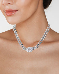 Oval CZ Chain Necklace