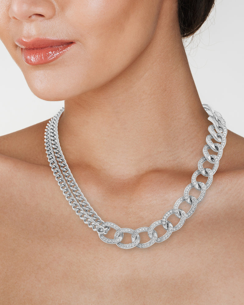 Interlocking Double Chain Necklace