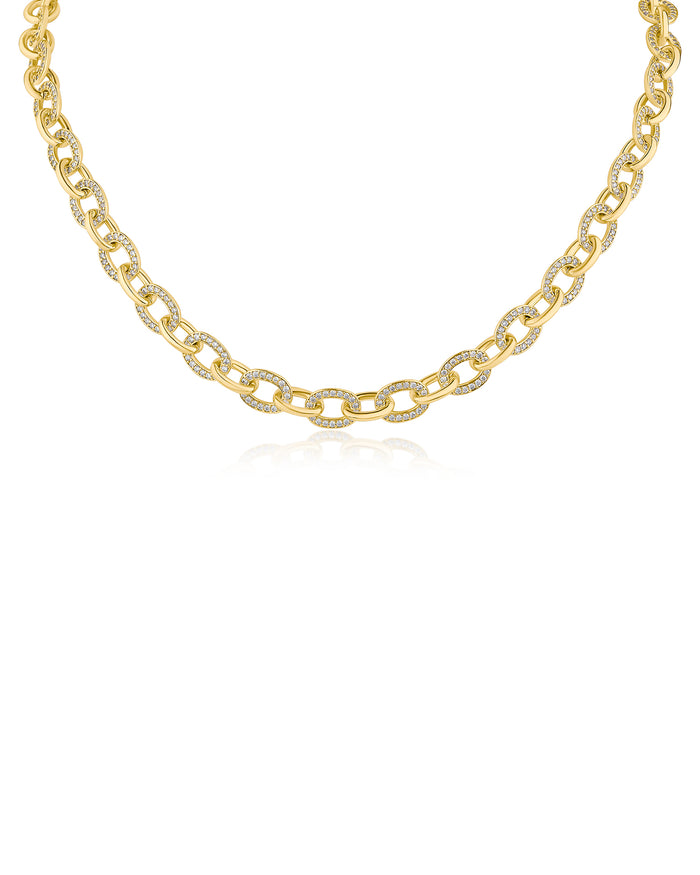 Pave CZ Chain Necklace