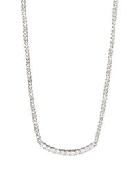 CZ Curved Bar Necklace