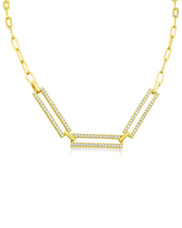 Pave CZ Chain Necklace