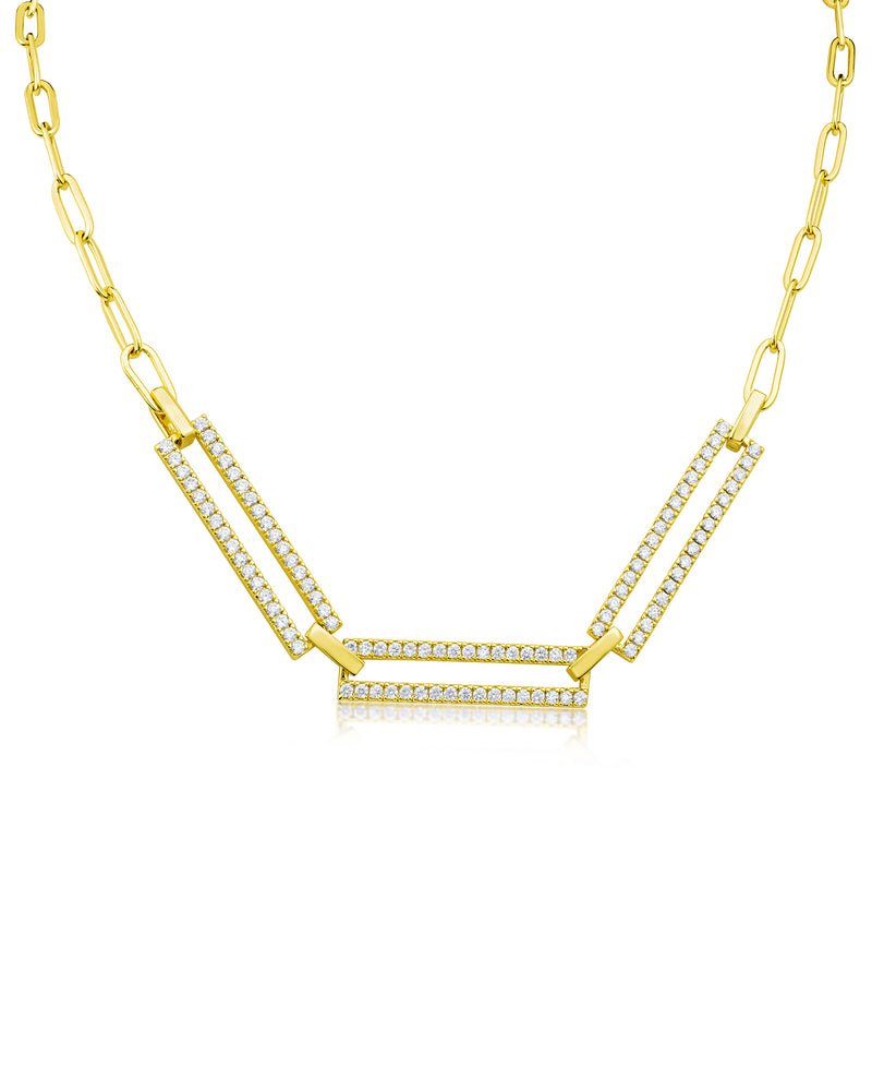 Pave CZ Chain Necklace