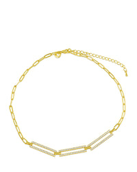 Pave CZ Chain Necklace