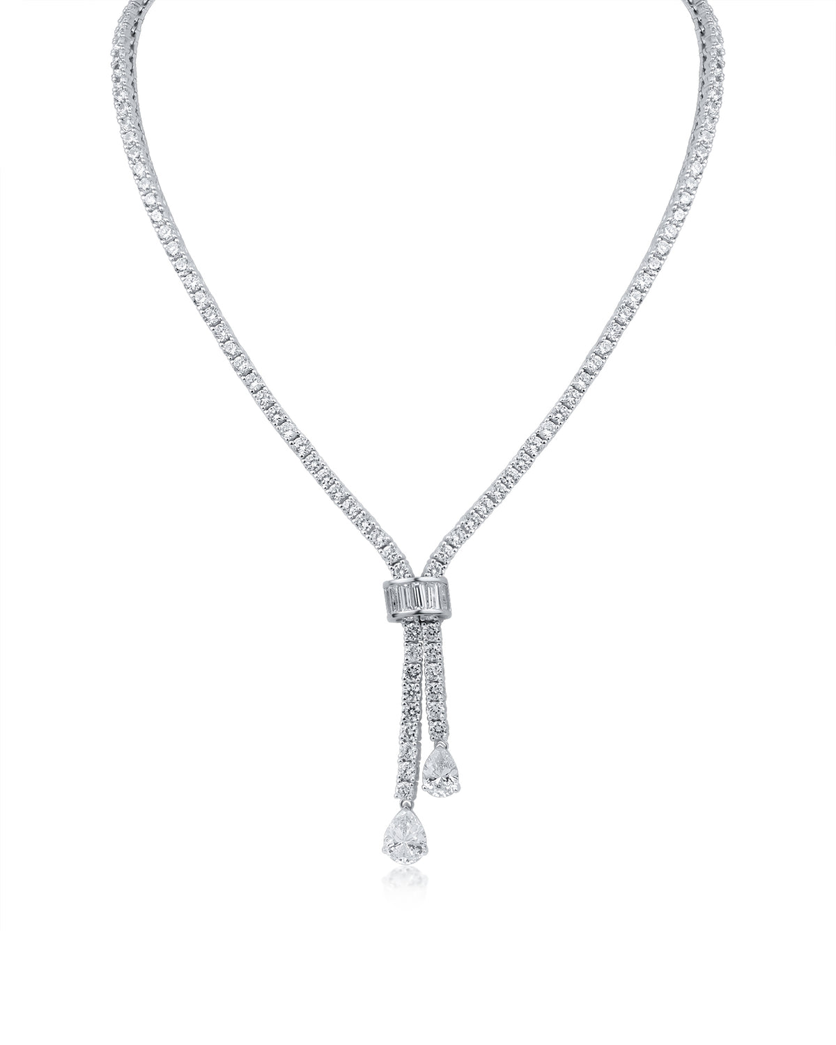 Deco CZ Y-Drop Necklace