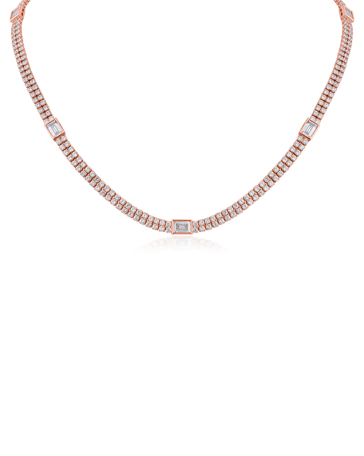 Emerald Station CZ Tennis Necklace