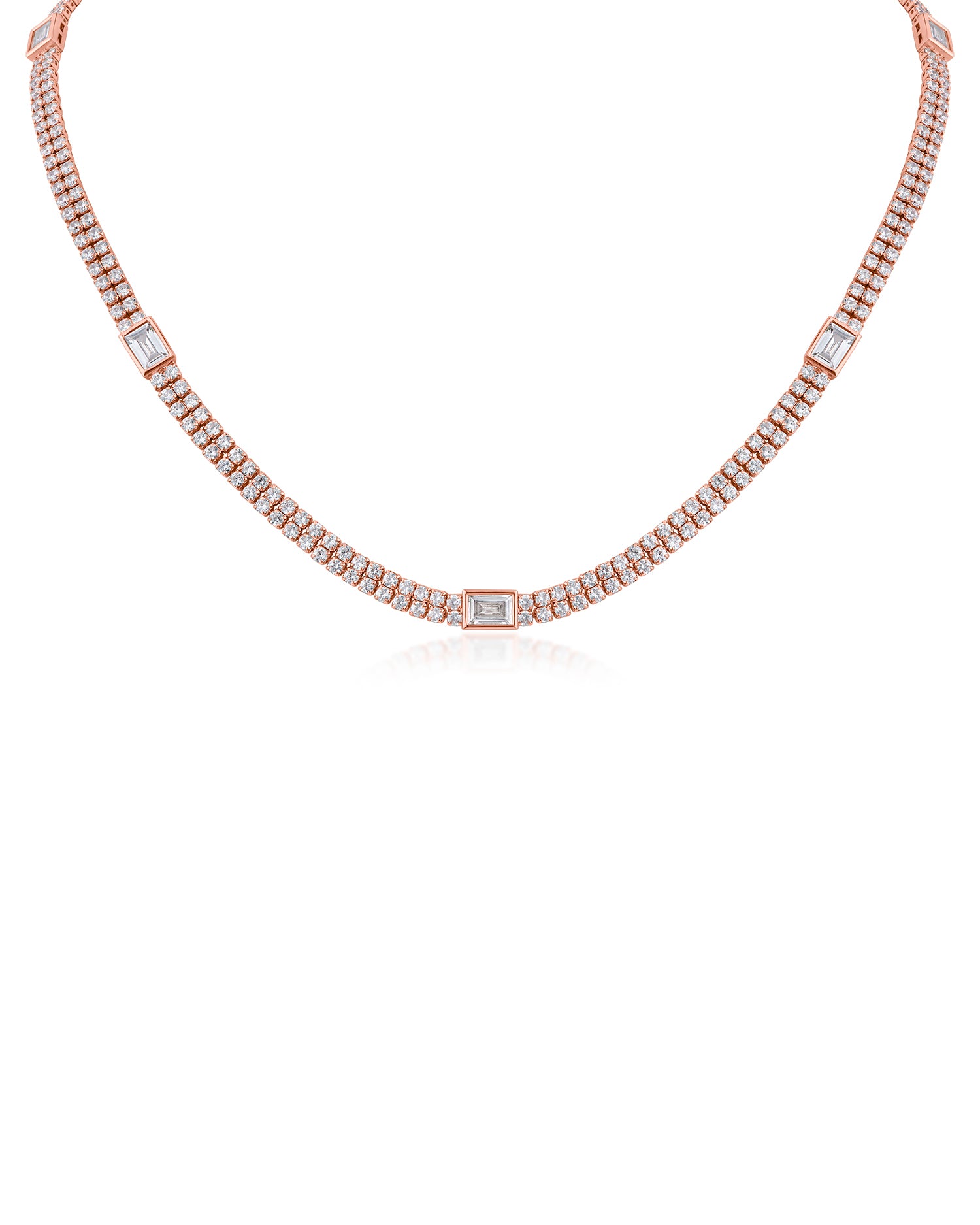 Emerald Station CZ Tennis Necklace