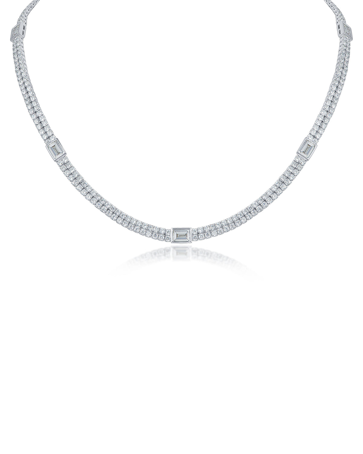 Emerald Station CZ Tennis Necklace