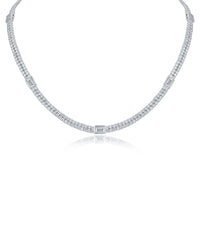 Emerald Station CZ Tennis Necklace