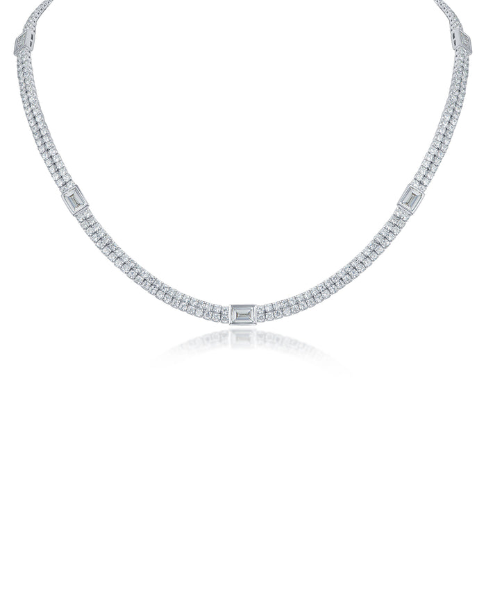 Emerald Station CZ Tennis Necklace