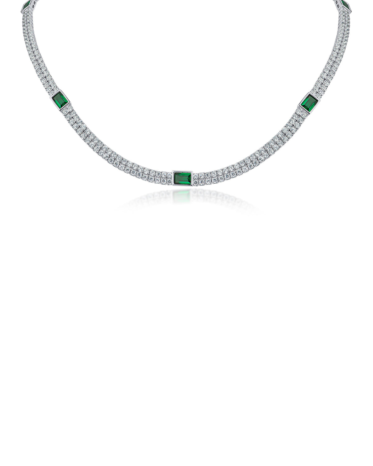 Emerald Station CZ Tennis Necklace