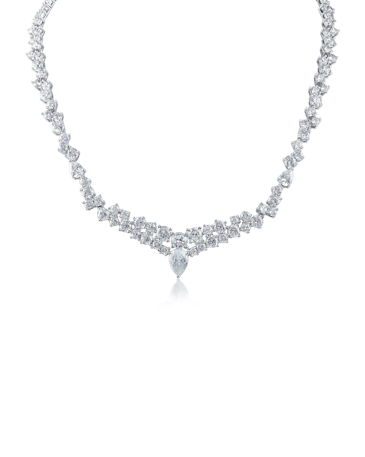 Multi Shape CZ Collar Necklace