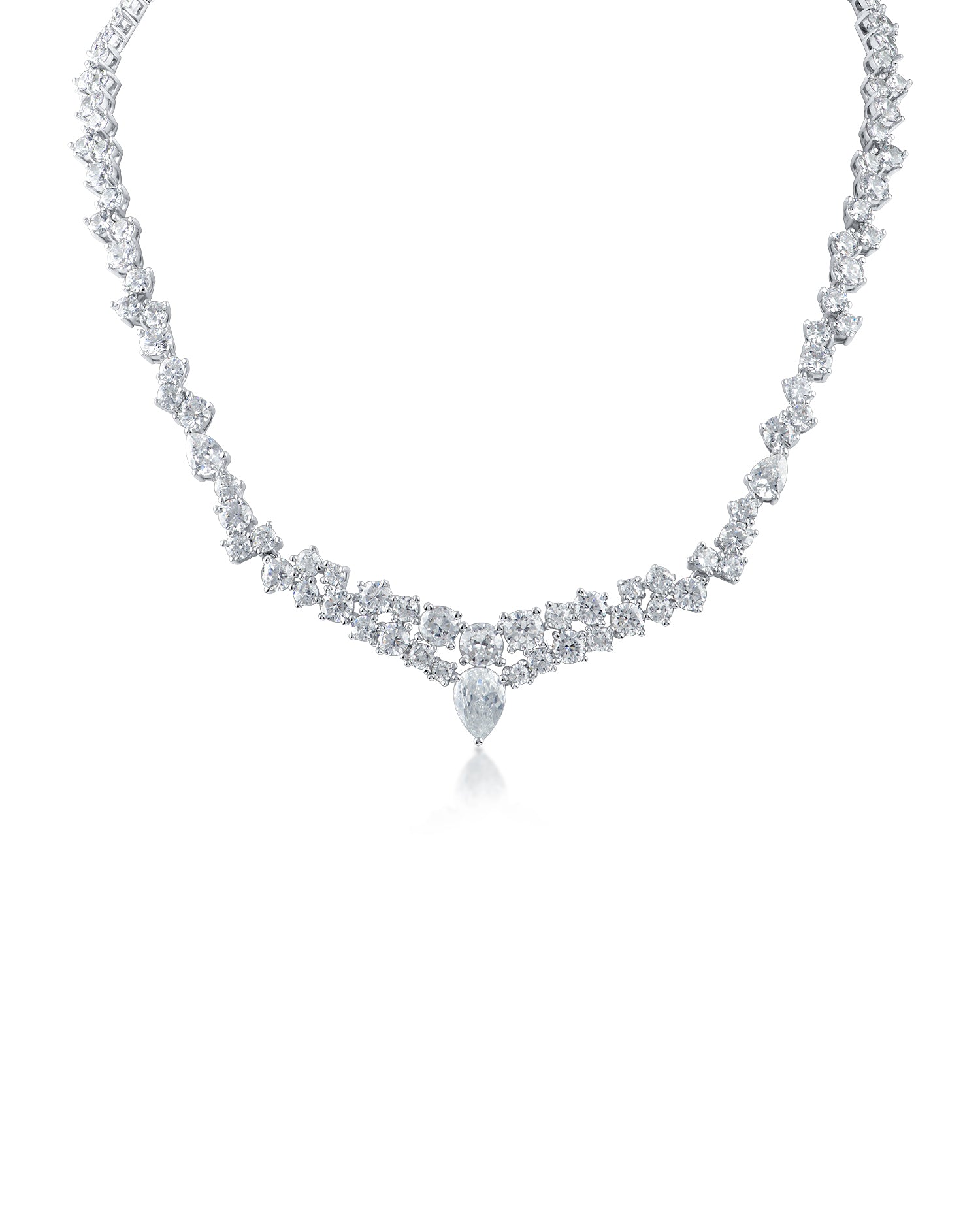 Multi Shape CZ Collar Necklace