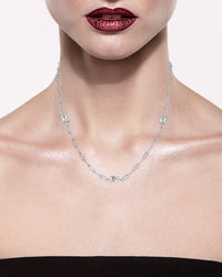 18" Emerald CZ Station Necklace