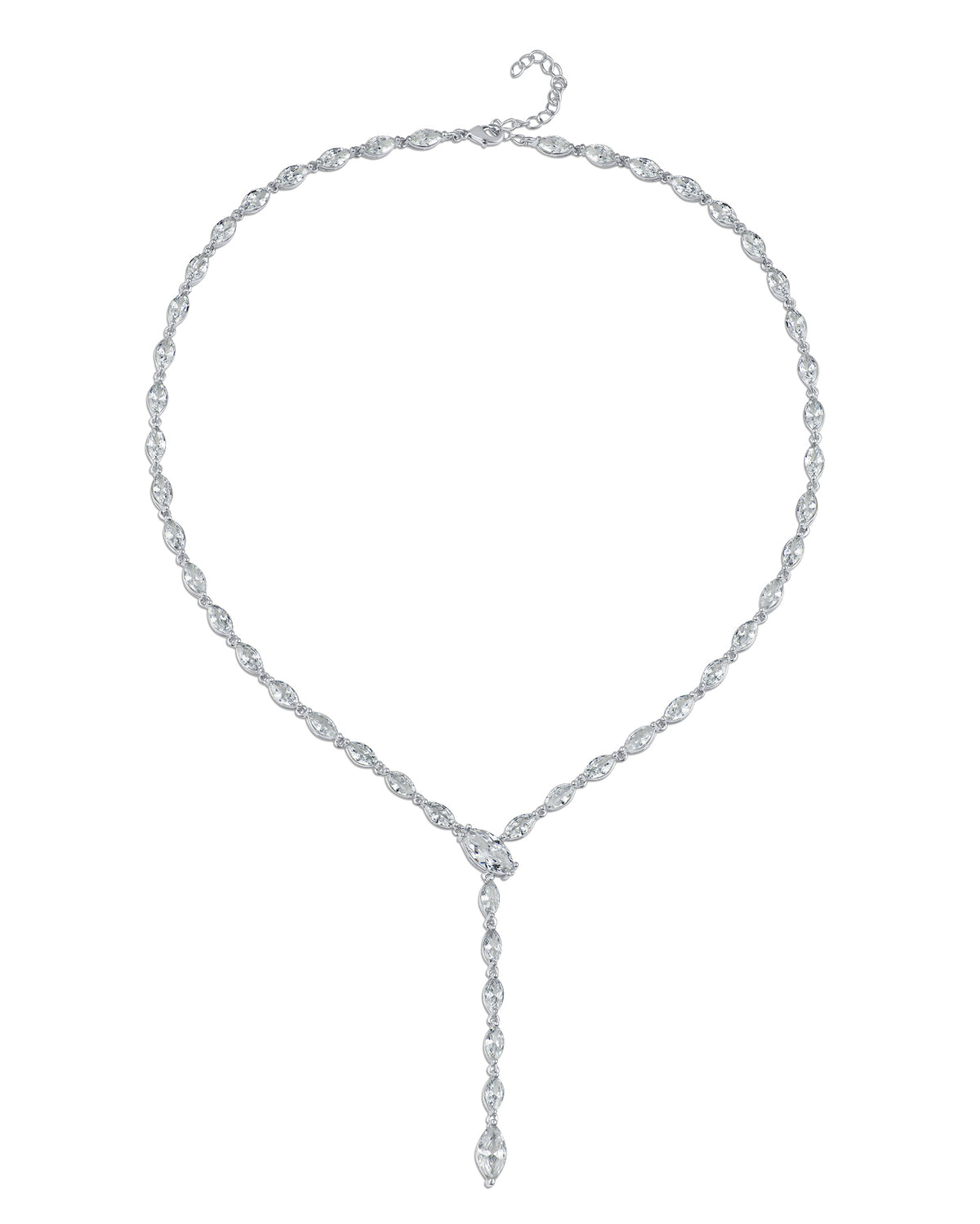 Marquise CZ Lariat Necklace