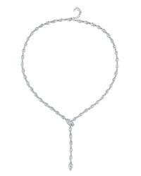 Marquise CZ Lariat Necklace