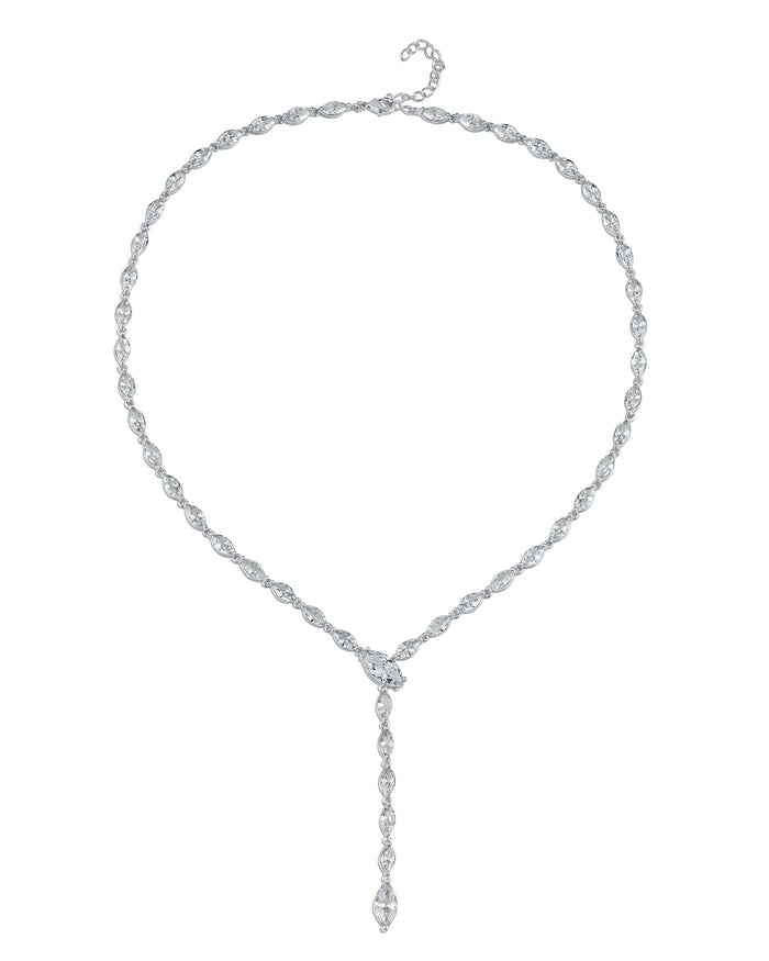Marquise CZ Lariat Necklace