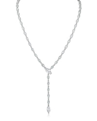 Marquise CZ Lariat Necklace