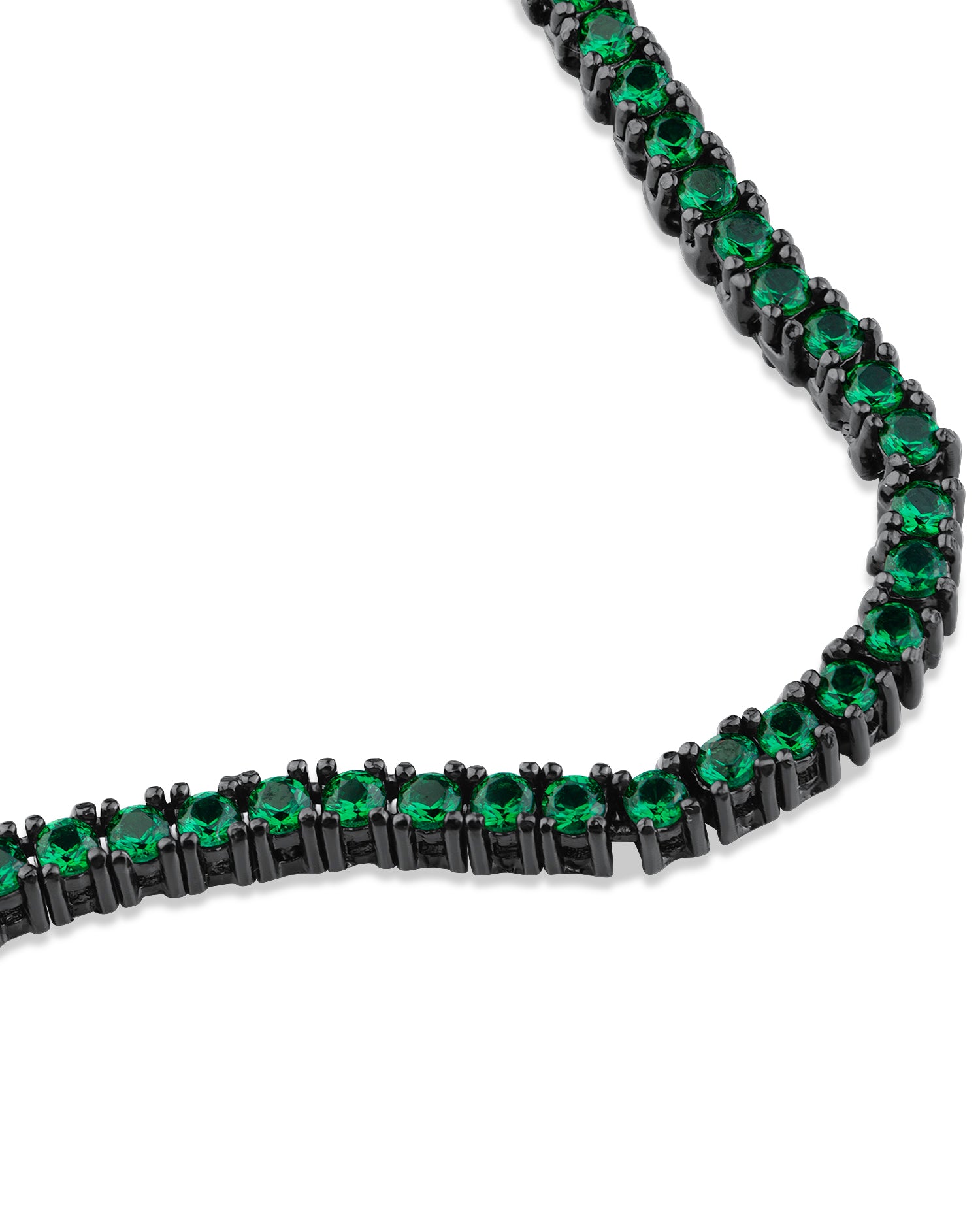 2mm Round Emerald Tennis Necklace – CZ by Kenneth Jay Lane