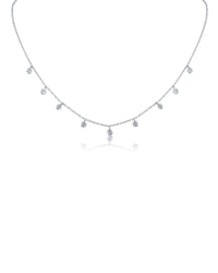 Round CZ Dangle Necklace