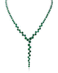 Emerald Cascade Y Necklace