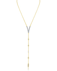 Pave and Chain Y-Necklace