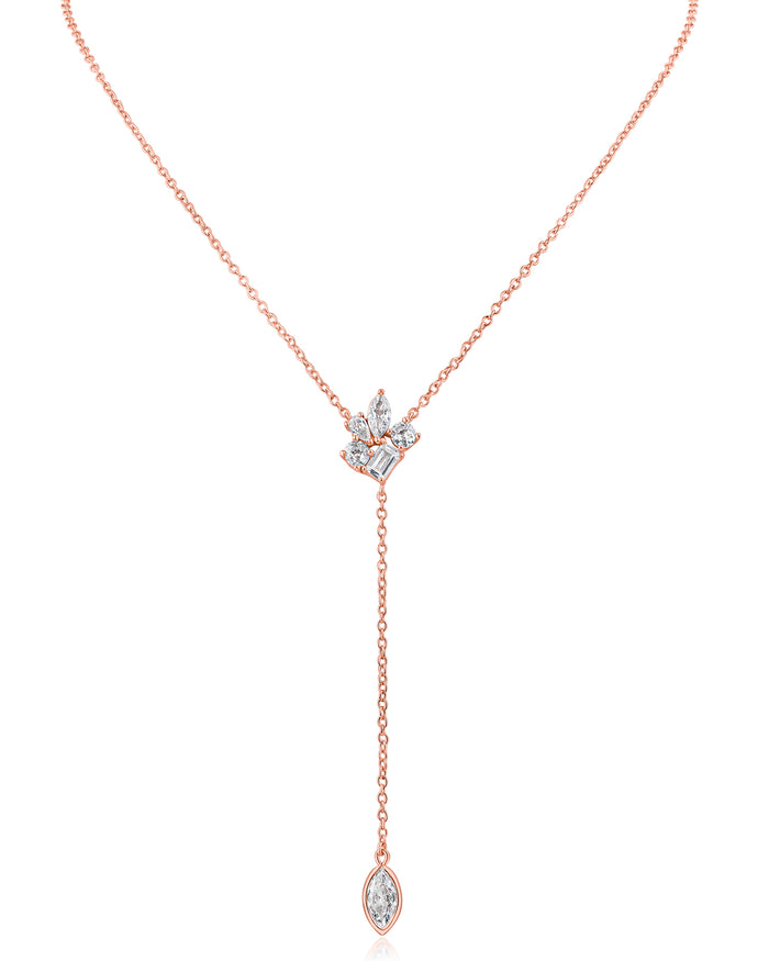 Multi CZ Drop Necklace