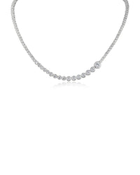 Graduated Round CZ Necklace