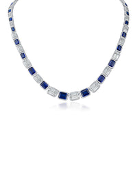 Emerald Bezel Set Collar Necklace