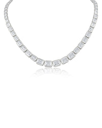 Emerald Bezel Set Collar Necklace