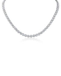 Round CZ Bezel Set Necklace