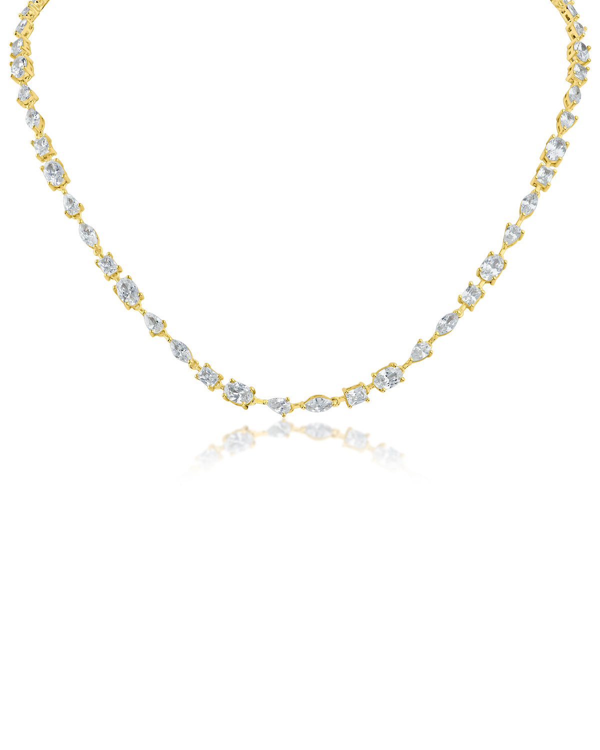 Multi Shape CZ Necklace