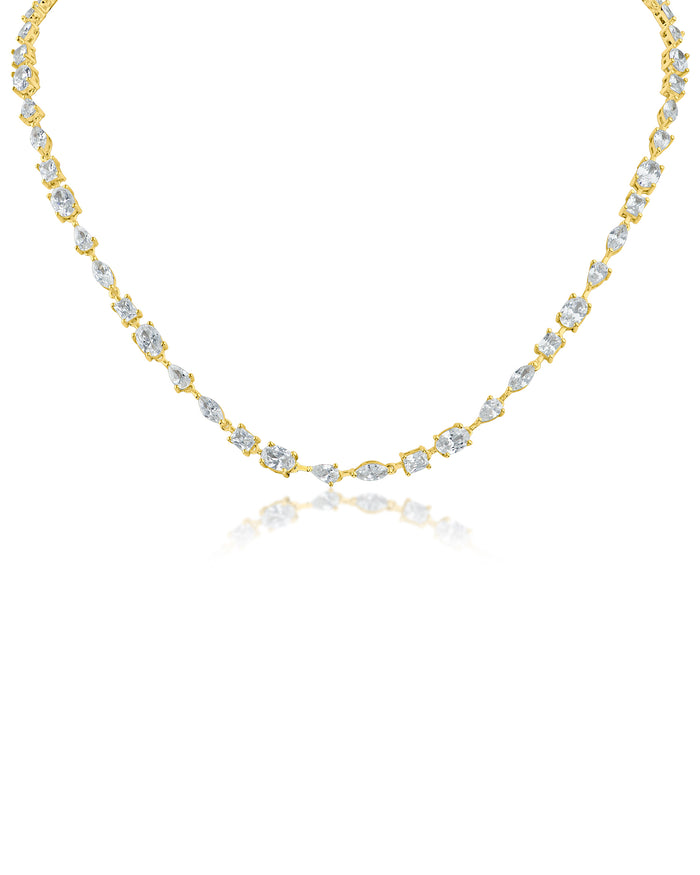 Multi Shape CZ Necklace