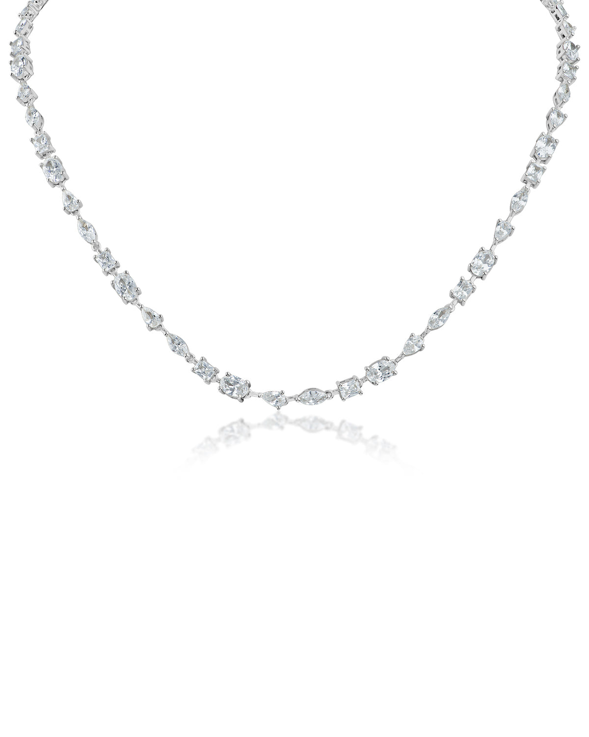 Multi Shape CZ Necklace