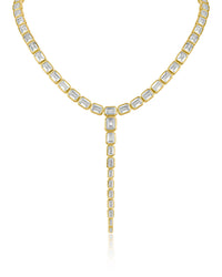 Emerald Bezel Y-Necklace