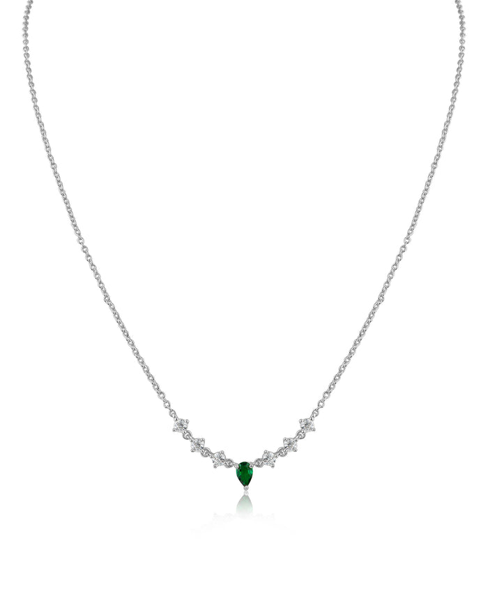 Round and Pear Delicate Necklace