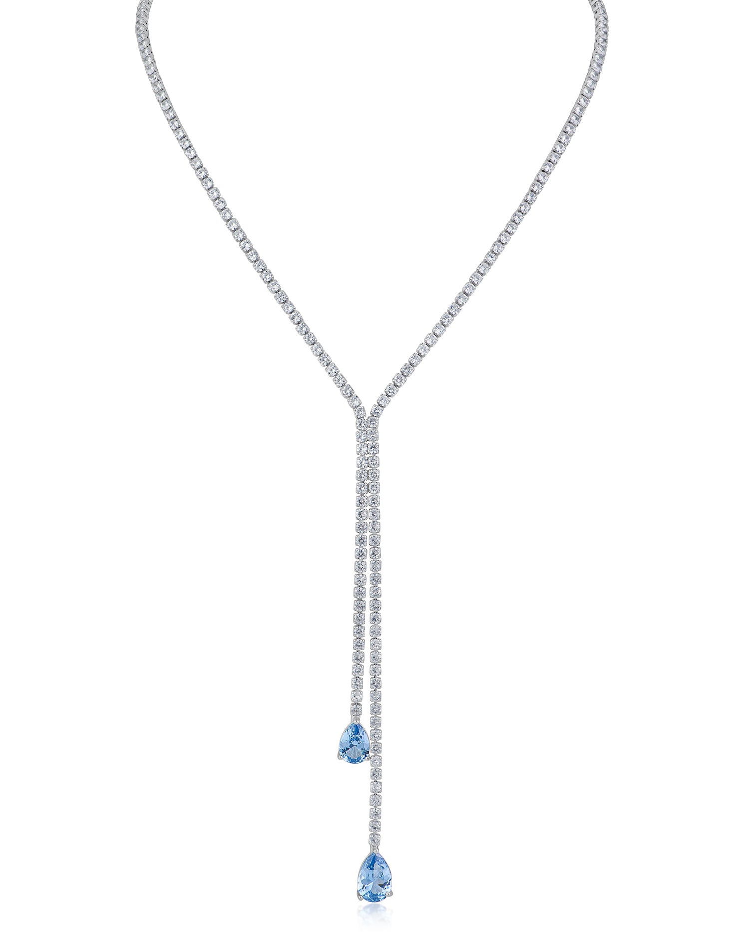 Double Drop Y-Necklace – CZ by Kenneth Jay Lane