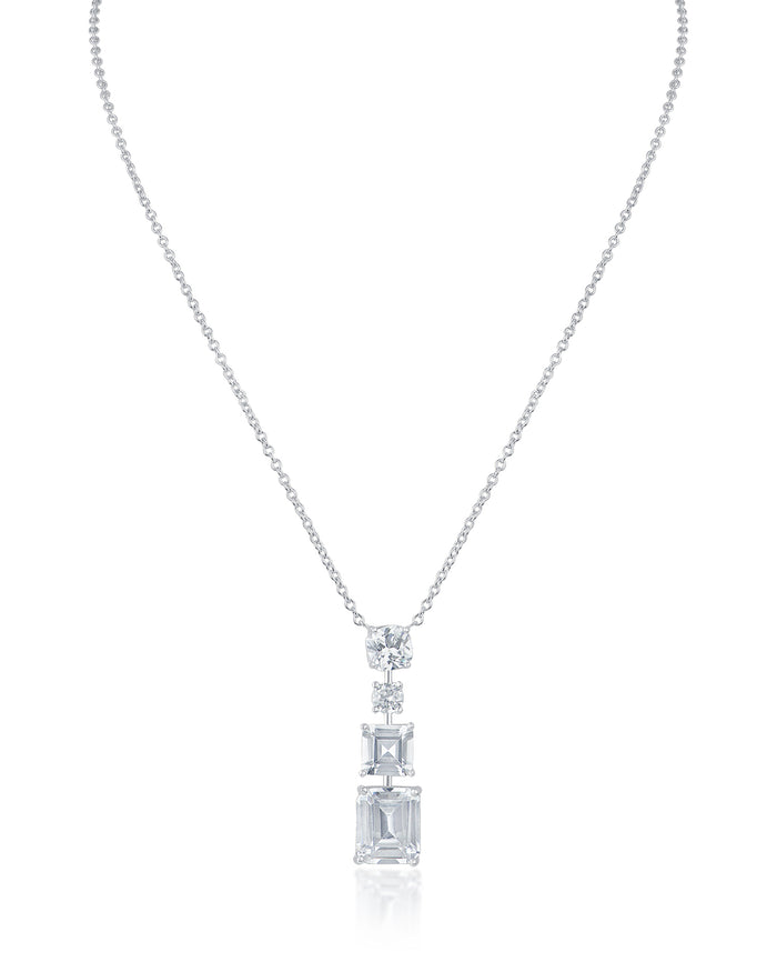 Multi CZ Pendant Necklace