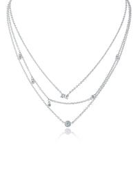 Triple Layered CZ Necklace