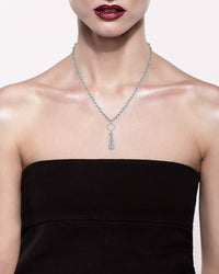Graduated CZ Pendant Necklace
