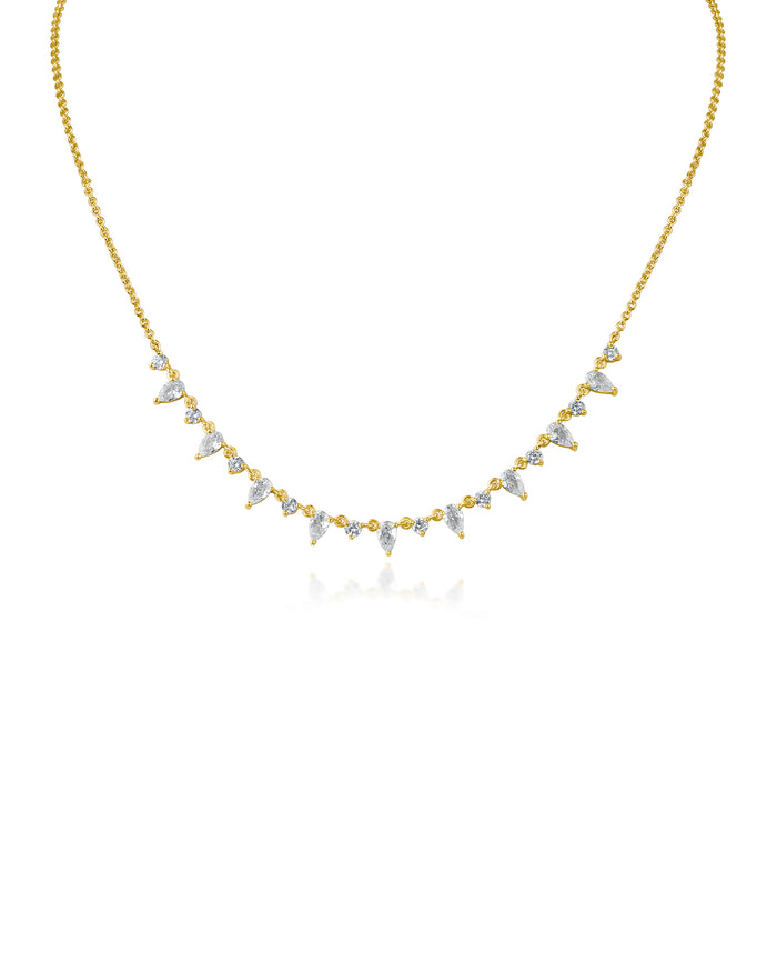 Delicate Pear CZ Necklace