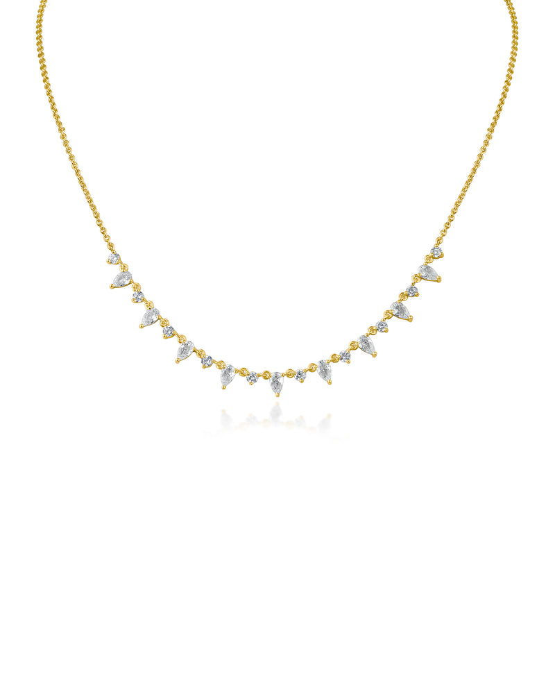 Delicate Pear CZ Necklace