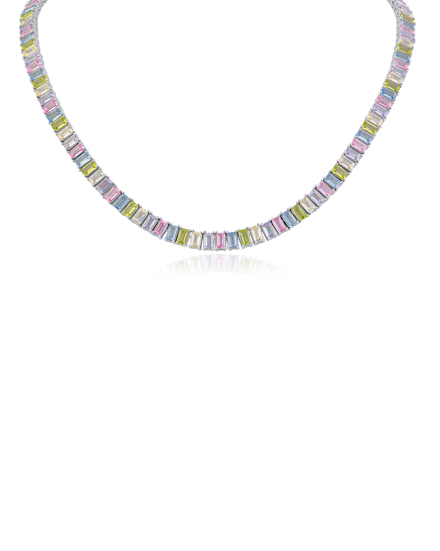 Vibrant Emerald CZ Tennis Necklace